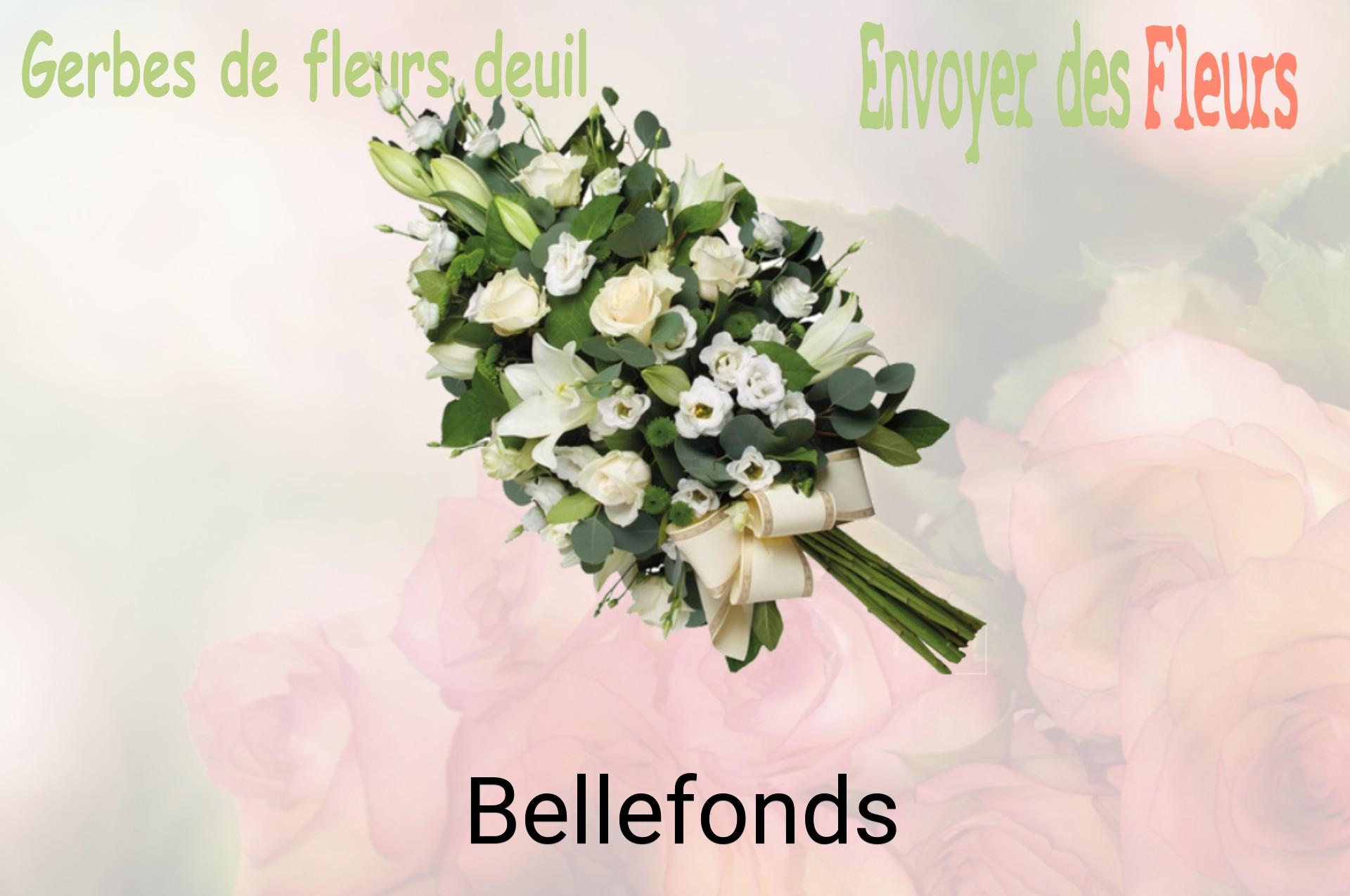 Gerbe de fleurs de deuil livrée à Bellefonds